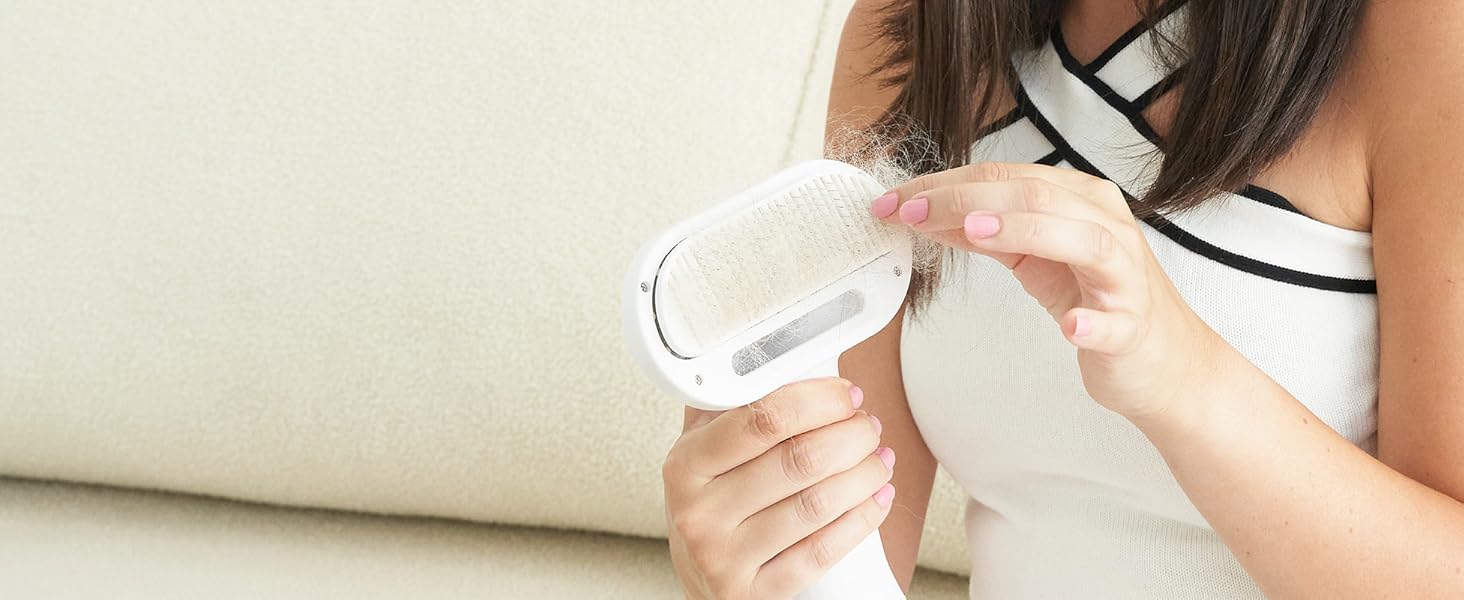 Dog Hair Dryer With Self-Cleaning Slicker Brush Portable Pet Hair Dryer Blower