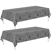 2 Pack Plastic Tablecloths Disposable Table Cloth for Rectangle Tables 54 x 108 Inch Spider Web T...