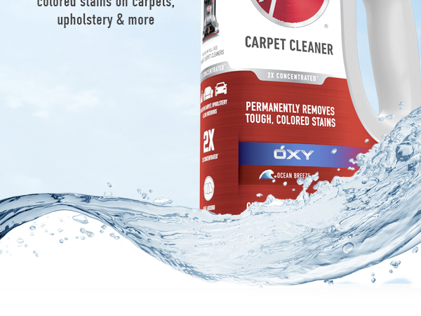 Permanently removes tough, colored stains on carpets, upholstery &amp; more