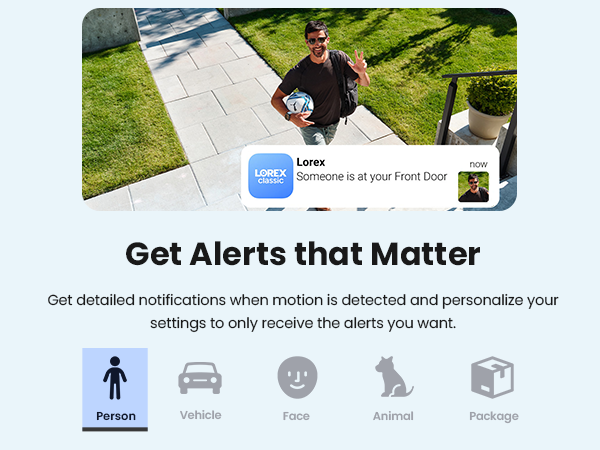 Get Alerts that Matter - Person Detection