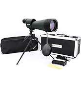 Barska Benchmark Waterproof Straight Spotting Scope with High Zoom Power, Objective Focus, Carryi...