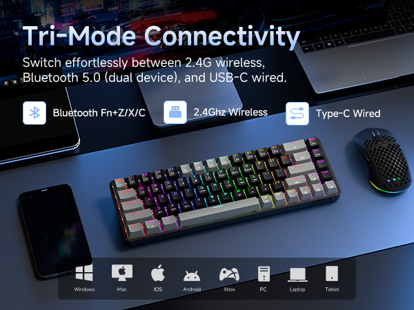 60% wireless mechanical keyboard