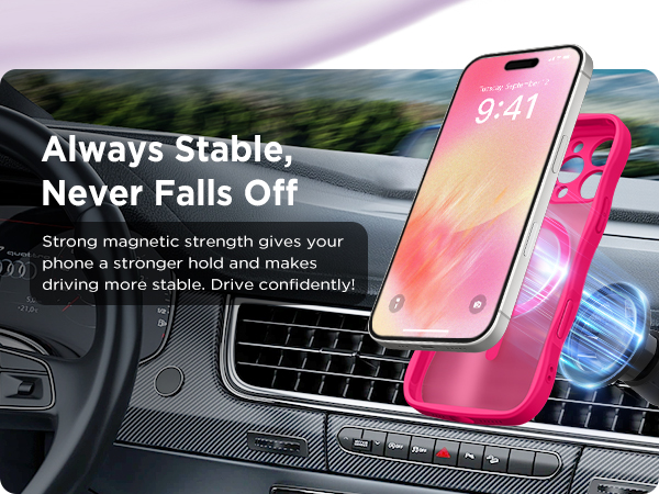 iPhone 16 Pro Magnetic Phone Case Slim Shockproof Women Men Protective Case Cover 6.3 inch