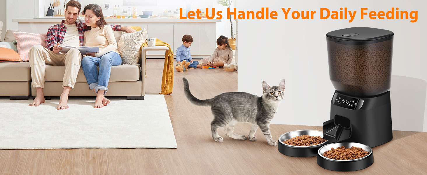 two cat automatic feeder