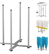 SHILFID Plastic Bag &amp; Bottle Drying Rack, Multifunctional Wine Decanter Holder, Collapsible Count...