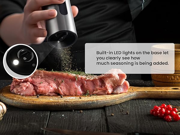 electric salt and pepper grinder set