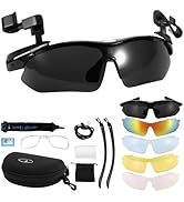 Outdoor Polarized Sunglasses, 3 in 1 Clip Cap/Wearable/Head Mounted Sunglasses, UV400 Protection ...