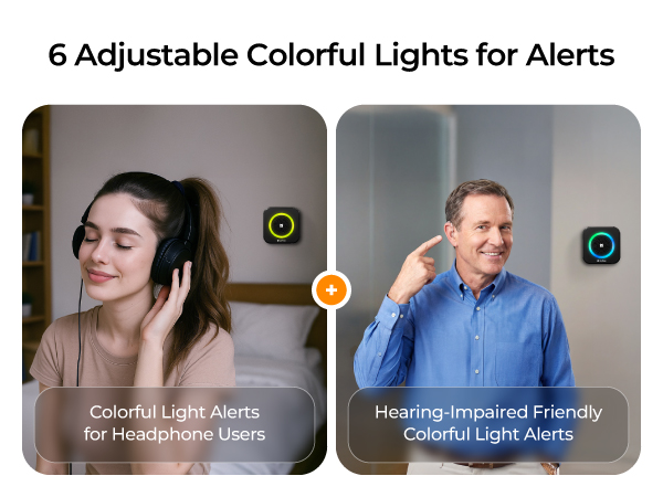 Wireless door bell with Colorful Light