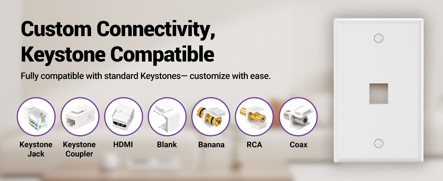 keystone wall plate 1-port