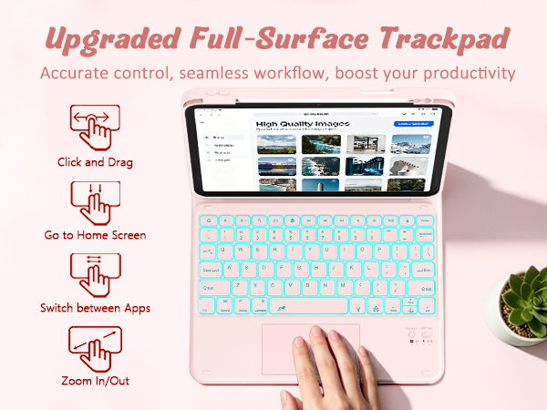 keyboard case with trackpad for ipad a16