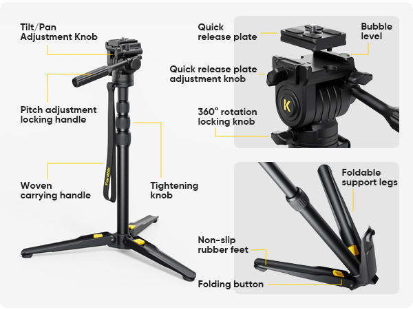 Fanttik DT10 PRO tripod