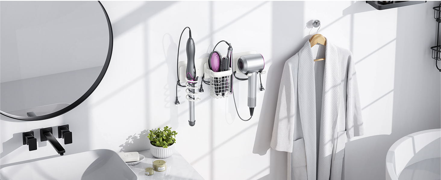 hair tool organizer wall mount