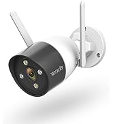 Tenda CT6 2K WiFi Cameras for Home Security Outside - Full-Color Night Vision with 2 Spotlights, ...