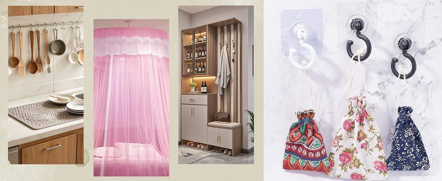 Adhesive Mosquito Net Ceiling Hooks
