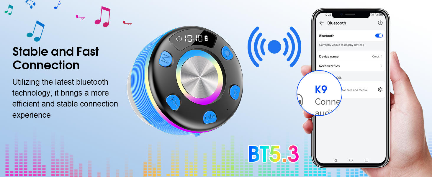 OYIB Bluetooth Shower Speaker