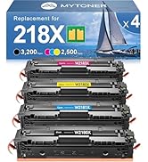 MYTONER 218X Toner Cartridges 4 Pack 3301fdw [with Chip] Compatible Replacement HP 218X W2180X 21...