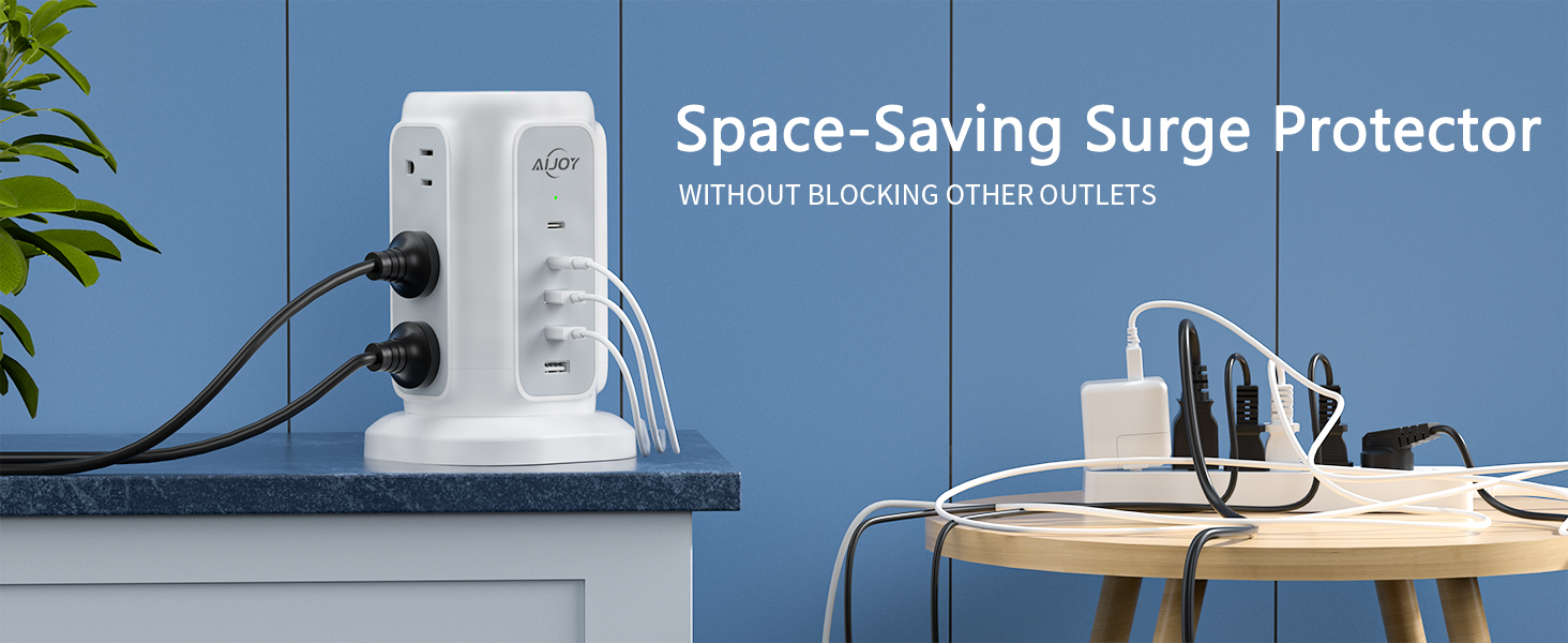 Space-Saving Surge Protector