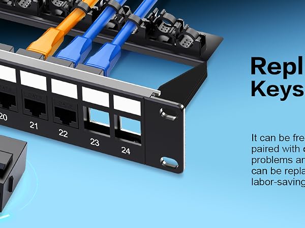 24port keystone patch panel