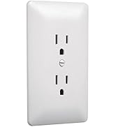 TayMac MW2000W Masque 2000 Series 1-Gang Nonmetallic Decorator Style Duplex Cover-Up Wall Plate, ...