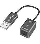 Cubilux USB A to TOSLINK Optical Audio Adapter, Unidirectional USB Type A to SPDIF Digital Conver...