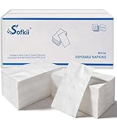 Sofkii 600 Count White Dinner Napkins,16.5 x 14 Inch 2-Ply FSC-Certified Napkins, Soft, Absorbent...