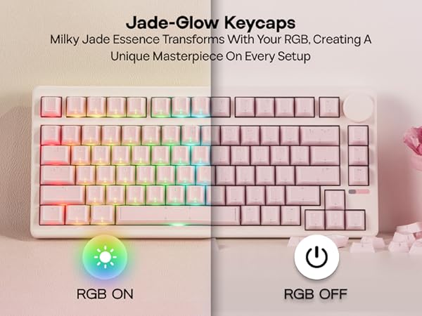 Creamy Jade PBT Keycaps