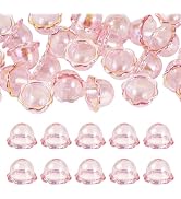Sparkeads 30 Pcs Acrylic Flower Beads Caps Wind Bell Beads Caps Crystal Floral Wind Chimes Jellyf...