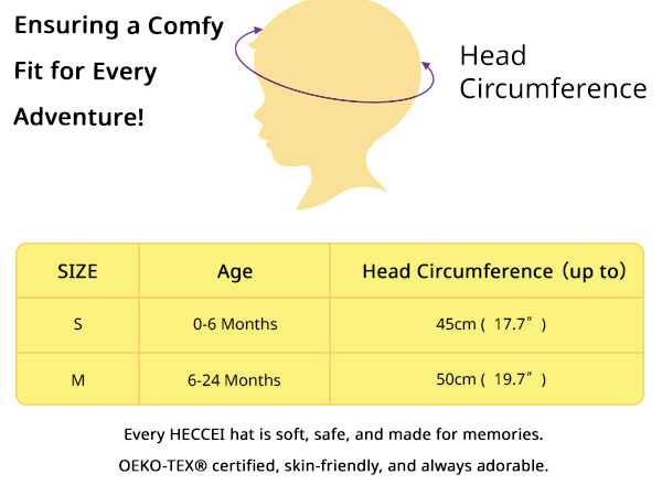 HECCEI Baby Sun Hat with Neck Flap DryShade SkyCandy UPF 50+ Infant Beach Hat