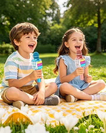 Toddler Echo Microphone, Colorful Flashing Light Toy Mic for Kids