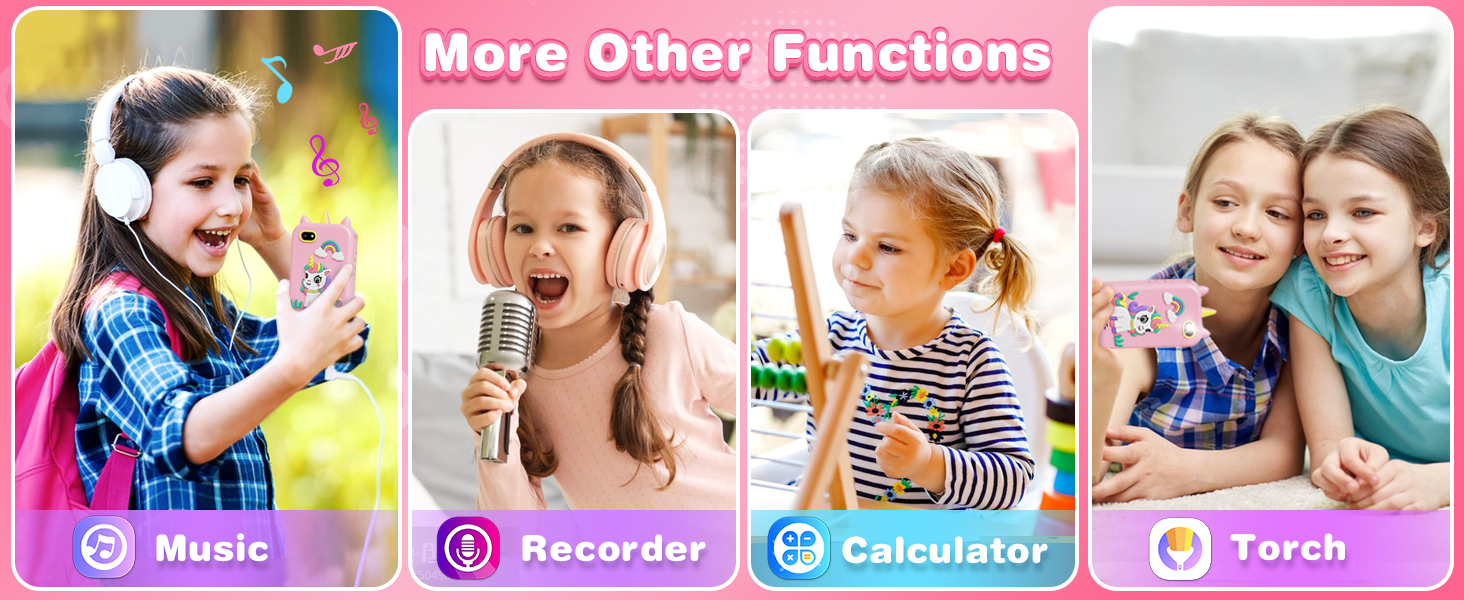 Toys for Age 6 7 8 9 10 11 12 Year Old Kids Smart Phone for Girls Toys Touchscreen Learning Toy 