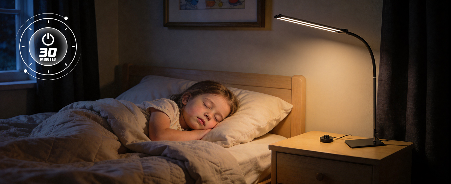 LED Desk Lamp with Base, Double Head Smart Desk Light with Controller Table Lamp for Home Office