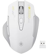 Uineer Wireless Mouse,[Upgraded] Rechargeable Mouse 2.4GHz (Battery Level Visible) Ergonomic Comp...