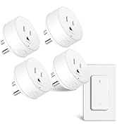 Remote Control Outlet Plug,GreenCyle 4 Remote Control Outlet Plug with 1 Switch,Wireless On/Off L...