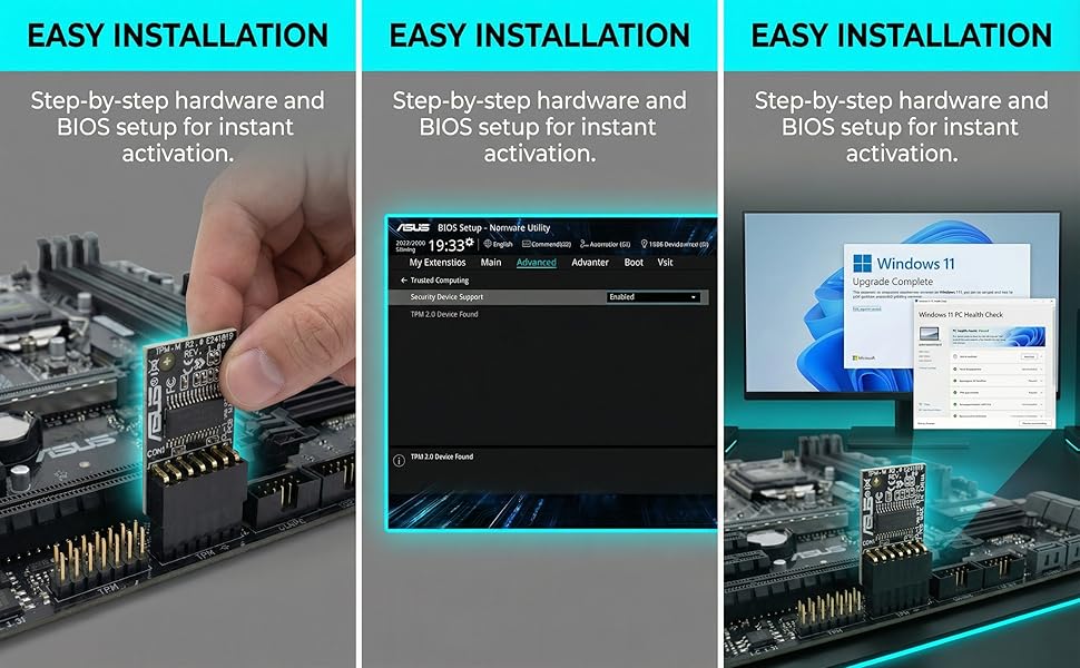 Easy Plug and Play Installation Guide for TPM 2.0 Module on ASUS Motherboard BIOS UEFI Settings