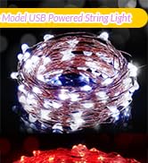 Ariceleo USB LED Fairy String Light, 1 Pack Copper Wire Fairy Lights for Indoor, Bedroom Festival...