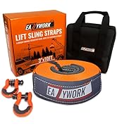 3”x10Ft Super Sturdy Lift Sling Straps 25000 Lbs Breaking Load Capacity Heavy Duty Lifting sling ...