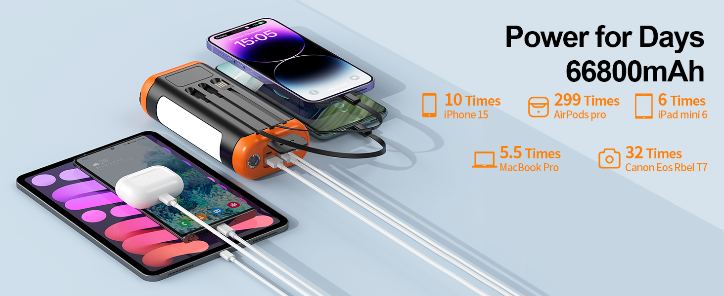 solar powered power bank solar power bank portable charger solar charger power bank hand crank