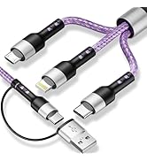 Travel Essentials, 3 in 2 Multi Charging Cable USB C Charger for iPhone 17, Multi Charger Cord wi...