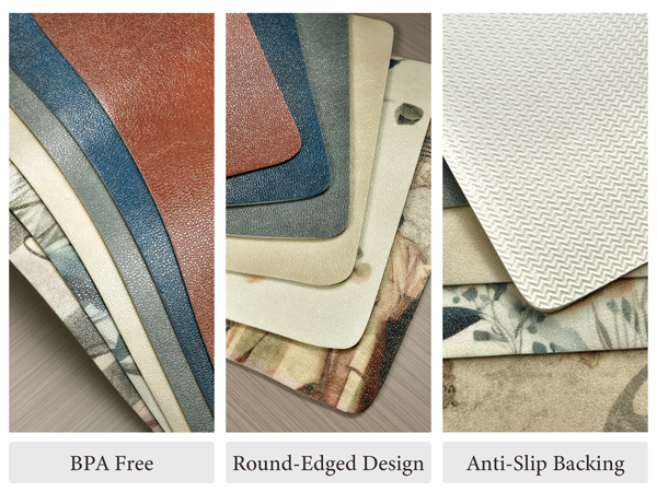 faux leather placemats