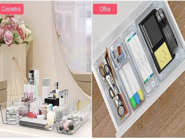 clear drawer organizers