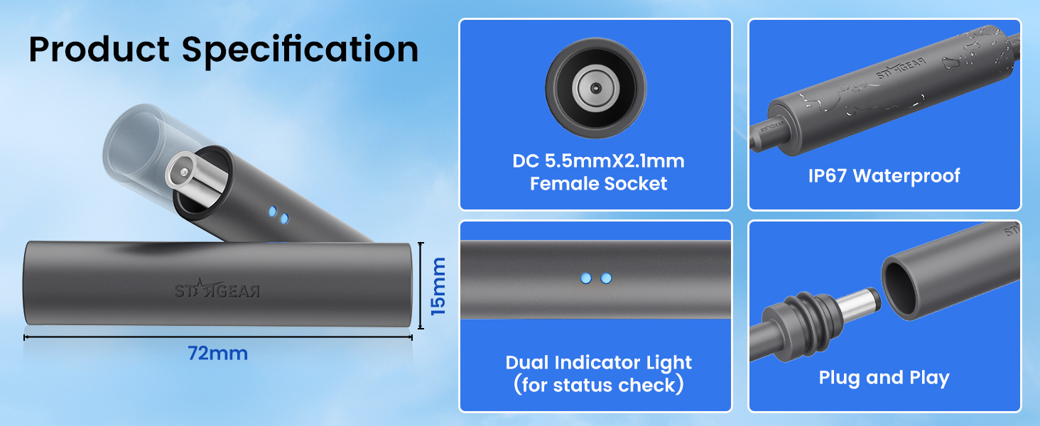 Starlink DC Power Cord Extender