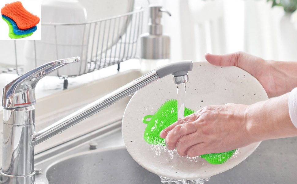 reusable sponges dishwashing sponge cleaning sponges cleaning sponge gadgets silicone dish sponges