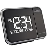 La Crosse Technology Projection Alarm Clock with Indoor Temperature and Humidity (616-1412)