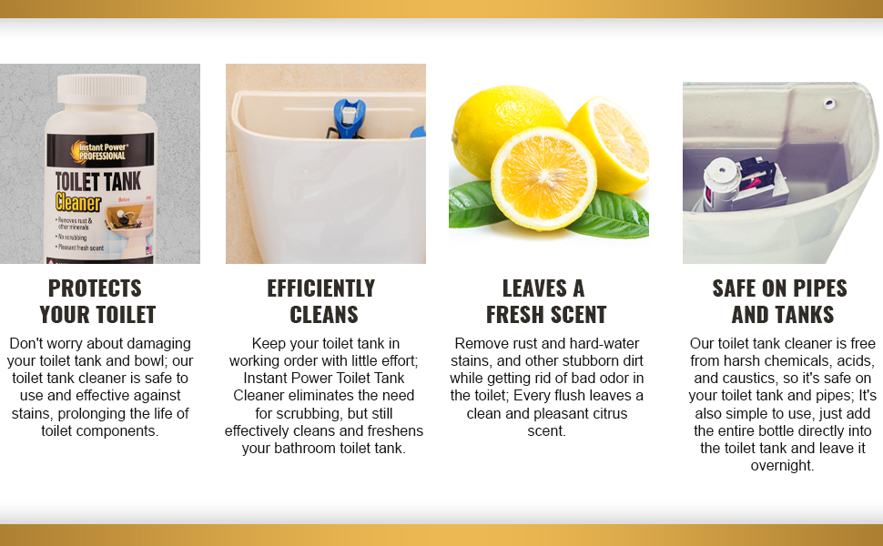 Protects your toilet safe on pipes and tanks lemon fresh scent