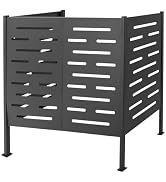 48" H x 48" W Air Conditioner Fence, Outdoor AC Cover Fence, Iron Outdoor Equipment Enclosure wit...