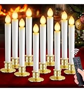 OCATO Christmas Window Candles Lights Battery Operated Candles 10 Pack | Flameless Candles with R...