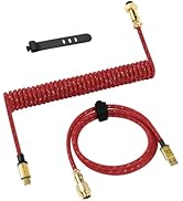 ATTACK SHARK USB-C Cable for Gaming Keyboard,Apex Pro Custom Type-C to USB-A Aviator Double-Sleev...