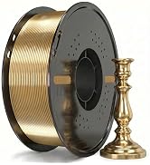 Miailuy Silk Filament PLA 1.75mm Silk 3D Printer Filament, Silk Brass 1kg Spool (2.2lbs), Dimensi...