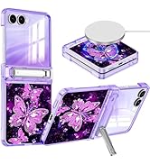 Hekodonk for Galaxy Z Flip 7 Case,[Compatible with MagSafe][Glow in The Dark][Front Screen Protec...