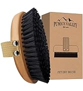 Dry Pet Body Brush - Nylon Bristle Dry Skin Exfoliating Brush - Efficient Pets Hair Remover - Dog...